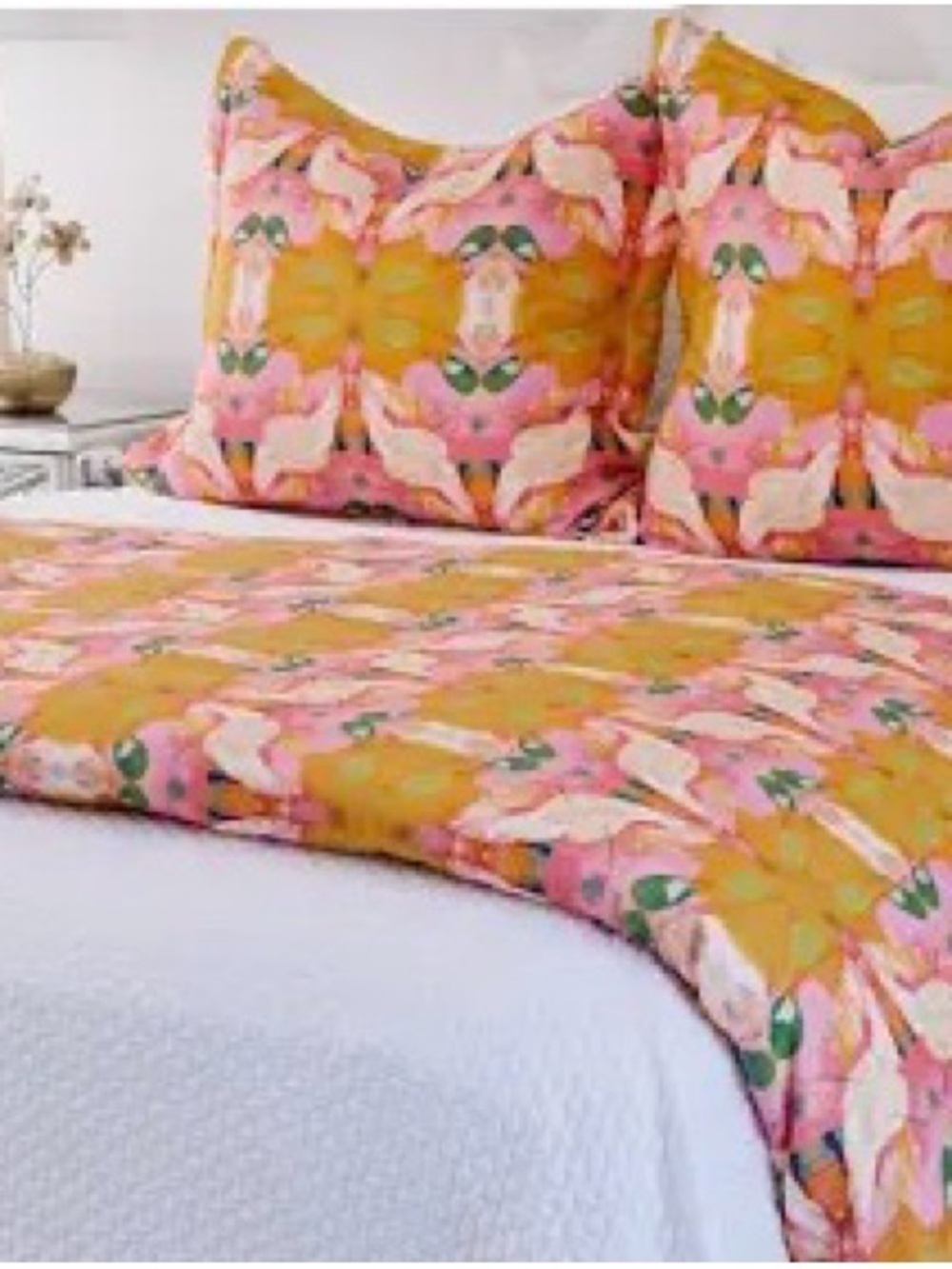 Laura Park Designs Pair of Marigold pattern Standard Linen Cotton Shams